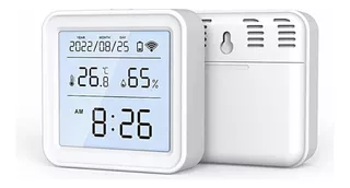 Sensor Temperatura Umidade Inteligente Wifi Tuya Lcd Display