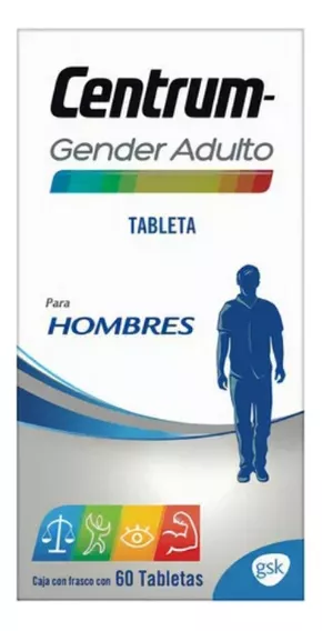 Multivitamínico Centrum Gender Adulto, Hombres, 60 Tabletas