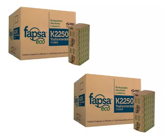 Toalla Interdoblada Eco Fapsa Tipo Sanitas K2250 8/250 2caja