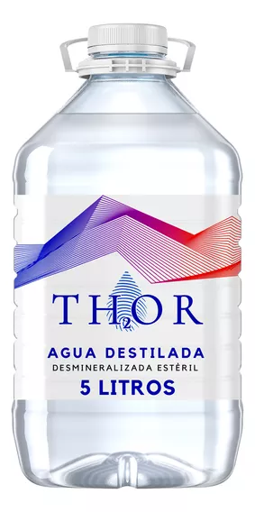 Agua Destilada Desmineralizada Desionizada Thor 5 Litros