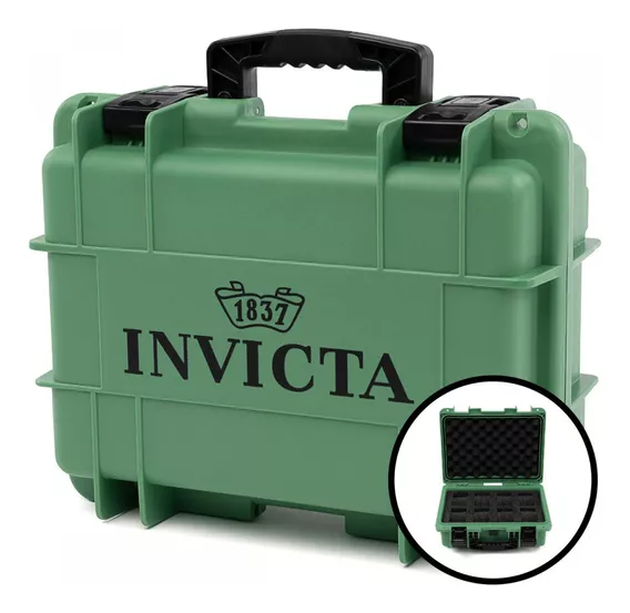 Estuche De Impacto Invicta /dc8/ltgrn / 8 Slot Light Verde