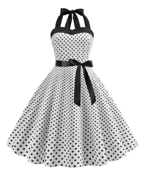 1950 Vintage Floralretro Swing Halter Vestido