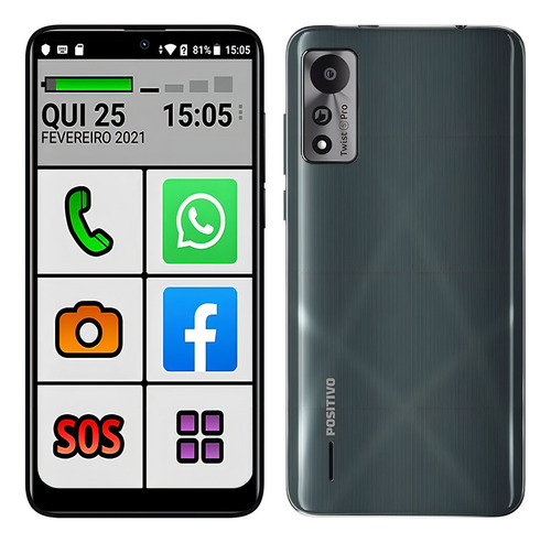 Positivo Twist 5 Pro Dual SIM 64 GB cinza 2 GB RAM