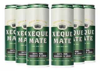 Bebida Xeque Mate Rum Mate Guaraná Limão 355ml Kit 6 Latas