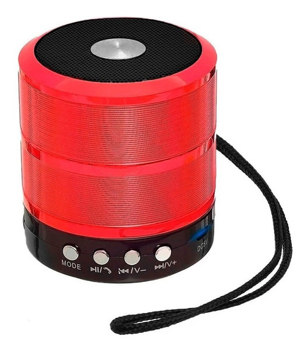 Alto-falante Kapbom Ka-887 Portátil Com Bluetooth Vermelho