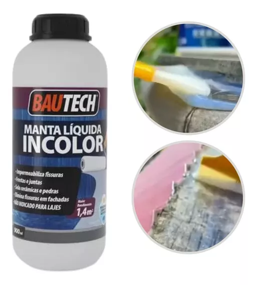 Manta Líquida Transparente Bautech 900ml Impermeabilizante