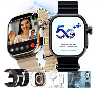 Smartwatch Ultra 3 Ai Chip 5g Câmera Wifi 16gb + 4 Pulseiras