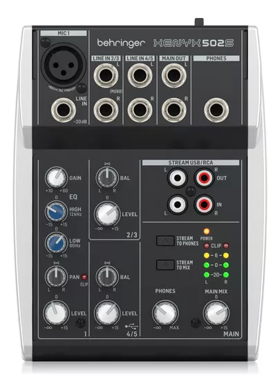 Misturador de interface Behringer Xenyx 502s