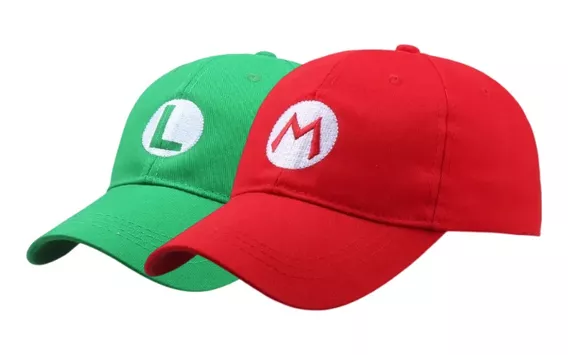 2pzs Gorra Super Mario Bros/luigi Gorro Bordado