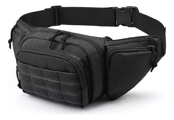 Fanny Pack color negro diseño de la tela fix