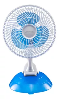 Ventilador De Mesa 20 Cm Com 2 Vel. Branco 110v - Ventisol Pás Azul Frequência 50 Hz/60 Hz Material das pás Plástico Quantidade de pás 3