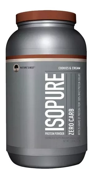 Suplemento en polvo Isopure  Zero Carb proteína sabor cookies & cream en pote de 1.36kg