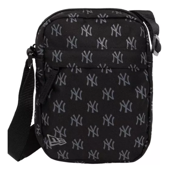 Mariconera New Era Monogram Side Ny 60503771 Acabado De Los Herrajes Oscuro Color Negro Correa De Hombro Negro