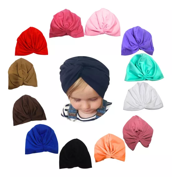 Gorritos Para Bebé Niña Turbante Headwrap 12pz