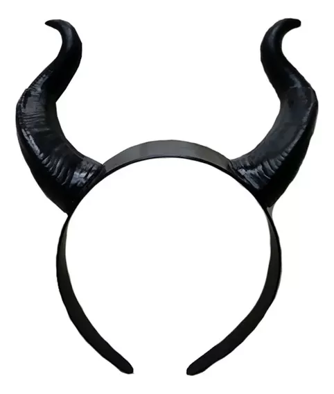 Capacete Feminino Black Queen Witch Demon Horns Fantasia Hot