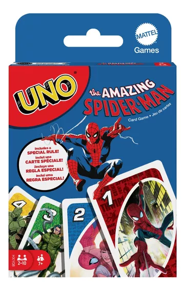 Mattel games UNO MARVEL SPIDER-MAN Juego de Cartas Desata el Poder Familiar