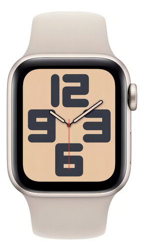 Apple Watch SE GPS (2da gen) • Caixa estelar de alumínio – 40 mm • Pulseira esportiva estelar – P/M
