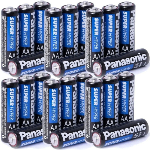 24 Pilhas Panasonic Aa Comum Cartelas Com 8 Unidades