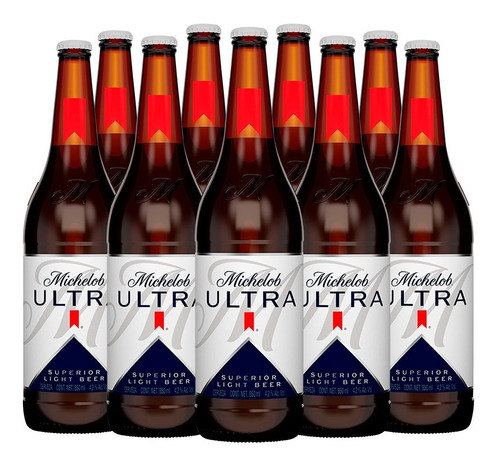 Cerveza Michelob Ultra 12 Botellas De 850ml Baja En Calorias