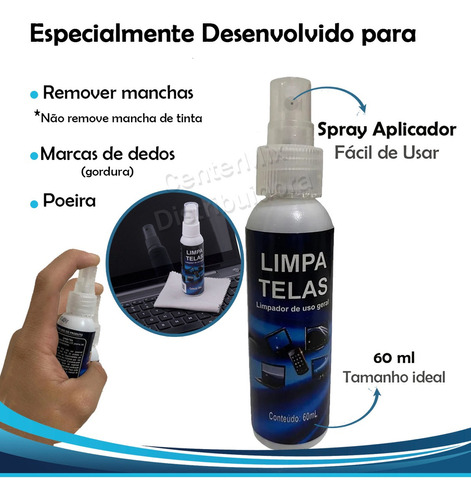  Kit 03 Limpa Telas 60ml Clean Implastec 