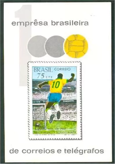 Selo Bloco Miléssimo Gol De Pelé Rhm B-28, Mint 1970.