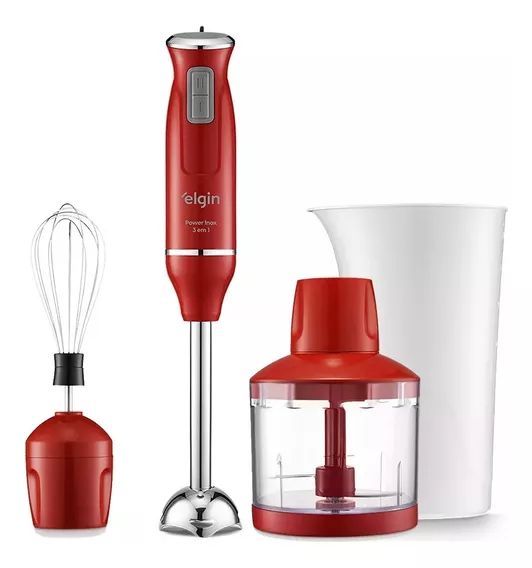 Mixer Power Inox Elgin 3 Em 1 600w Cor Vermelho 110v