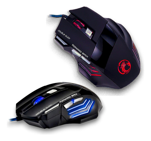 Mouse Gamer Exbom Preto Ms-g260 3200dpi Rgb Usb Cabo Nylon