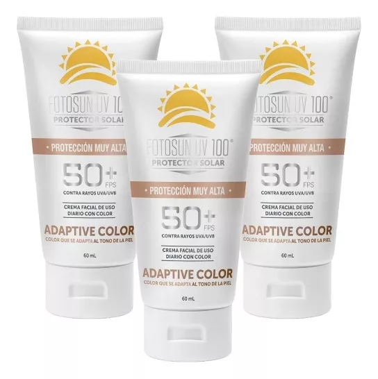 Fotosun Uv Protector Solar Fps 50+ Adaptive Color 60ml 3pack
