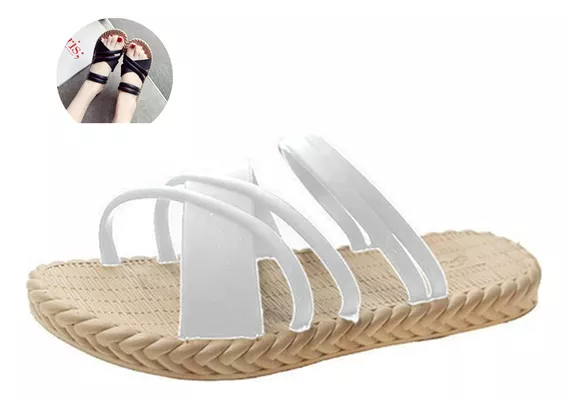 Sandalias Chanclas De Tres Correas Mujer