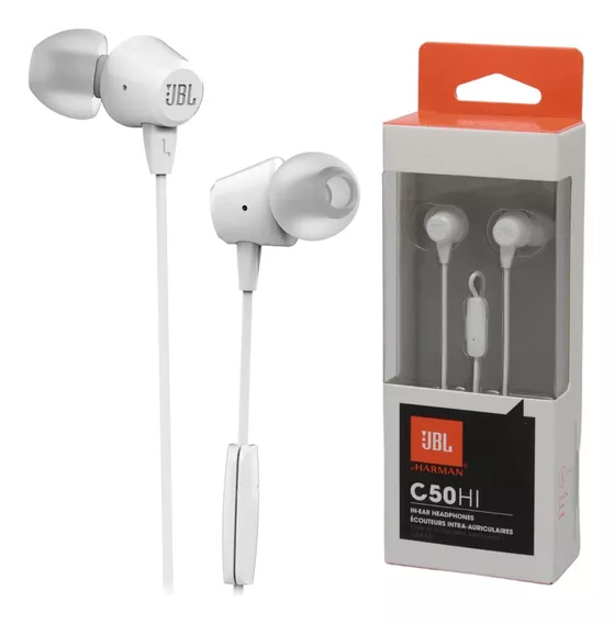 Fone De Ouvido In-ear Jbl C50hi Branco