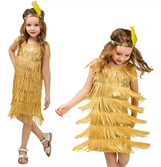 Para Vestido De Flapper Para Niñas Con