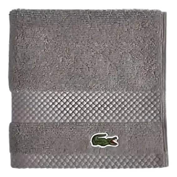 Lacoste Toalla De Baño 100% Algodón Supima 76 Cm X 137 Cm Color Gris Liso