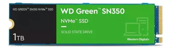 Disco sólido interno Western Digital WD Green SN350 WDS100T3G0C 1TB verde