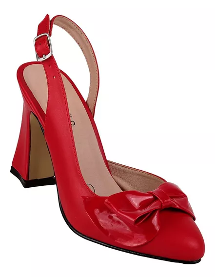 Zapatilla Mujer Tacon Rojo Valdano 01404103