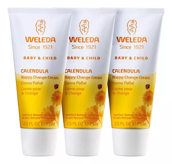 Weleda 3x75ml Bebê Calêndula Assadura Troca De Fraldas