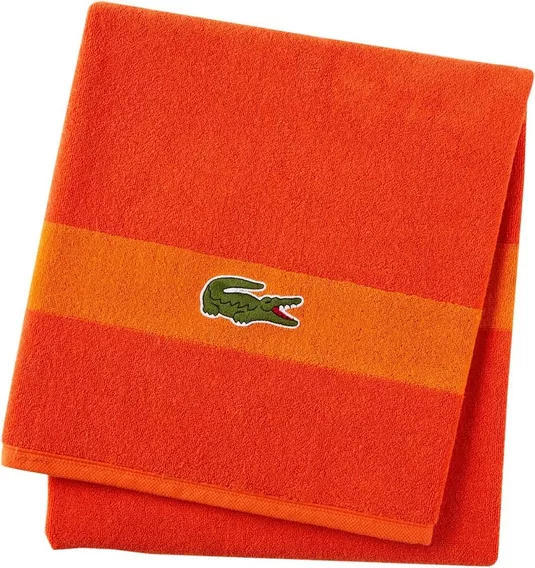 Lacoste Toalla De Baño Grande Orange