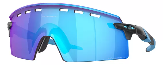 Gafas de sol Oakley Encoder Strike, color negro mate, color negro, color varilla, azul, color de lente Prizm Sapphire