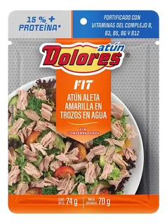 Caja De Atun Dolores Agua Extra Proteina Pouch 74 Gr (48 Pz)