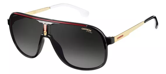 Carrera 1007/s 807/9o Piloto Red Black Gradient Lente Dorado Varilla Dorado Armazón Dorado Oscuro Diseño Mirror