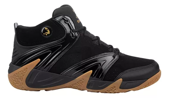 Tenis De Basketball Shaq Devastador 10mb Negro Para Hombre