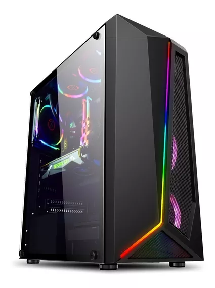 Gabinete Gamer Xway 01151 Fonte 600w Usb3.0 Led 6 Fans Rgb