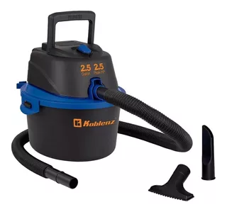 Aspiradora Multiusos Koblenz Wd-2.5 2.5 gal negra y azul 120v aspirado seco y mojado