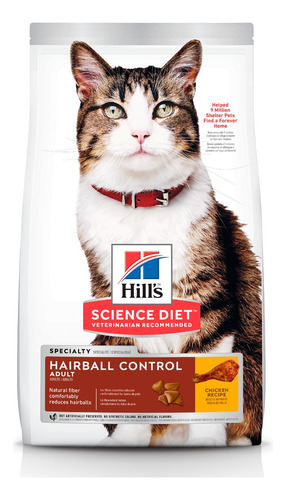 Alimento De Gato Adulto Hill's Science Diet Hairball 3.2 Kg