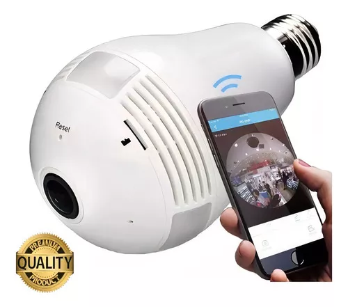 Camera Lampada Wifi Fácil Instalação Segurança Yoosee Panoramica Ultra Hd Espiã