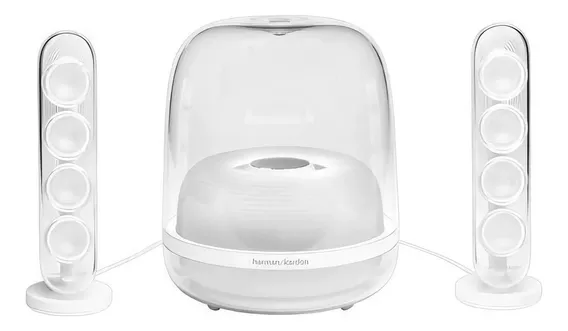 Caixa de Som Harman Kardon SoundStiks 4, 140W RMS, Bluetooth, Branco, 110V