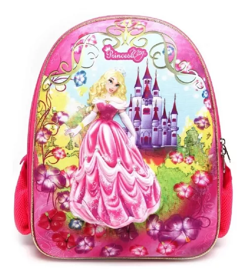 Mochila Infantil 3d Diplomata Princesa Meg Rosa Maxtoy Desenho do tecido Desenho