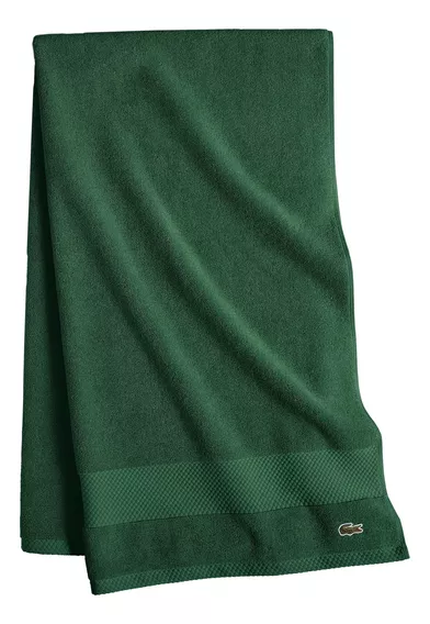 Lacoste Heritage Supima Toalla De Baño De Algodón, Verde