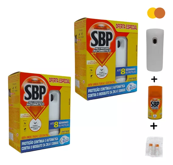 2 Mult Inseticida Sbp Automático Aparelho + 2 Refis 250ml