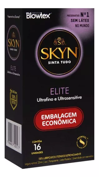 Preservativo Skyn Elite Sem Látex Ultrafino Hipoalergênico