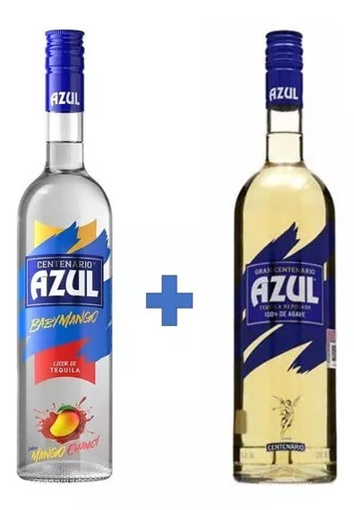 Dúo Pack Tequilas Centenario Azul Baby Mango Y Reposado 70cl